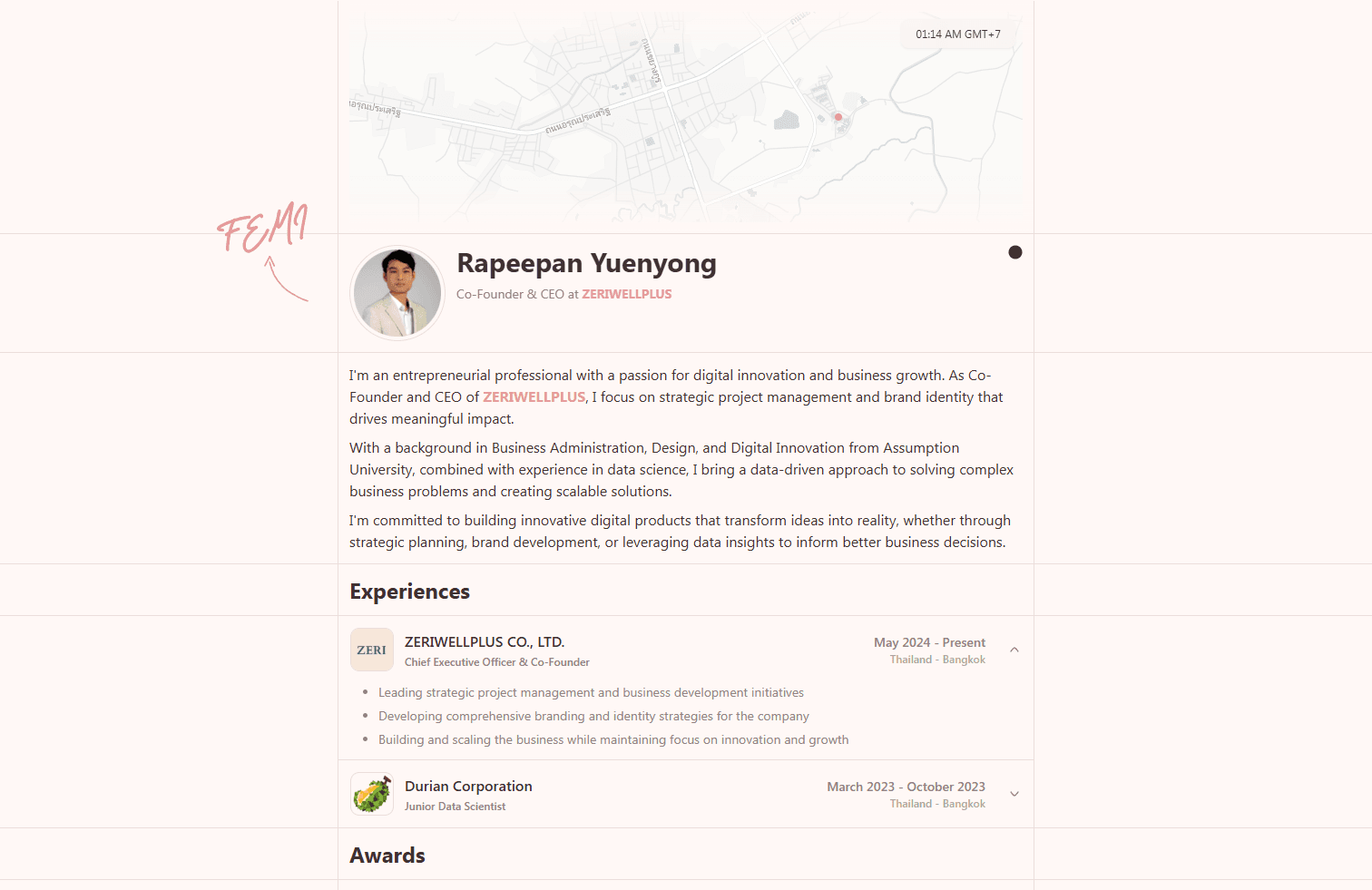 Preview of Rapeepan Yuenyong's showcase site